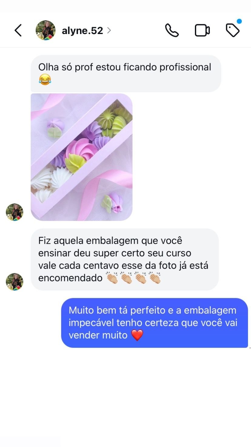 Depoimento original de aluna do curso de suspiros